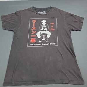 Naruto Shippuden Shirt Mens Size Medium Black Short Sleeve Anime Tee‎ Ramen